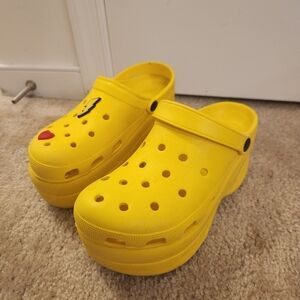 Yellow Platform Crocs Womens Size 9 Clogs Gardener-2